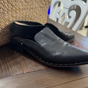Sam Edelman Black Leather Mules size 10